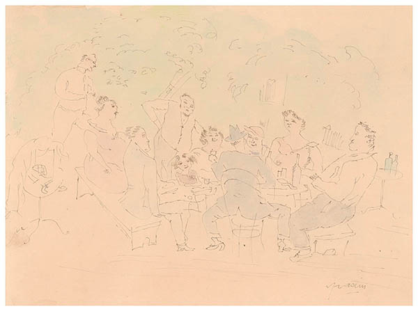 Jules Pascin Trois petites filles dans la rue, 1925